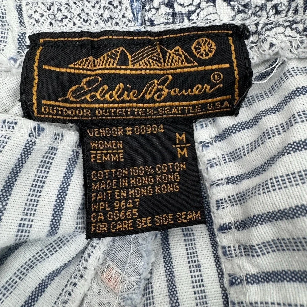 Vtg 90s Patchwork Shorts Womens M Cottage Indie Boho Bermuda Skater Long Baggy